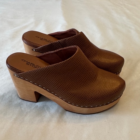 Charlotte Stone Shoes - Like new! Charlotte Stone Textured Platform Clogs, sz 8